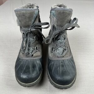 Baretraps Silita Women's Size 8 M Grey Suede Duck Boots AS IS - READ